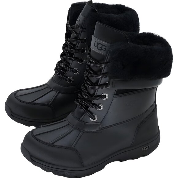 UGG Butte II CWR Waterproof Winter Snow Boots Black Kids Girls US 13 - Picture 2 of 6